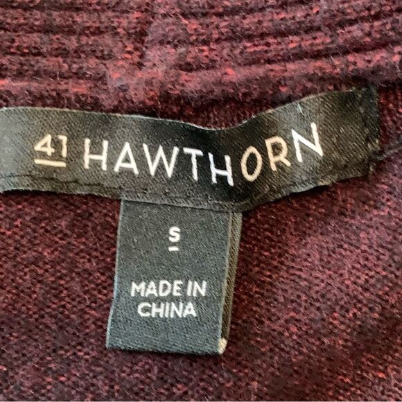 41 HAWTHORN Cardigan women’s small wine purple open front longline. - Picture 8 of 10